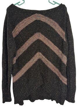 3/$20 Cato Long Sleeve Crewneck Sweater with Chevron Stripes